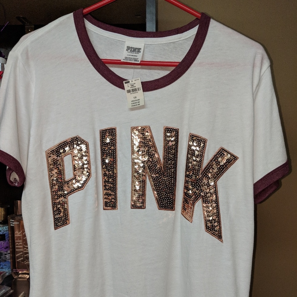Large pink sleeve shirt